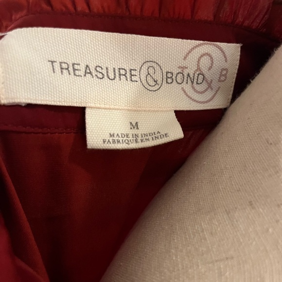 Treasure & Bond Red Ruffle Sleeve Bomber Jacket - Picture 8 of 8